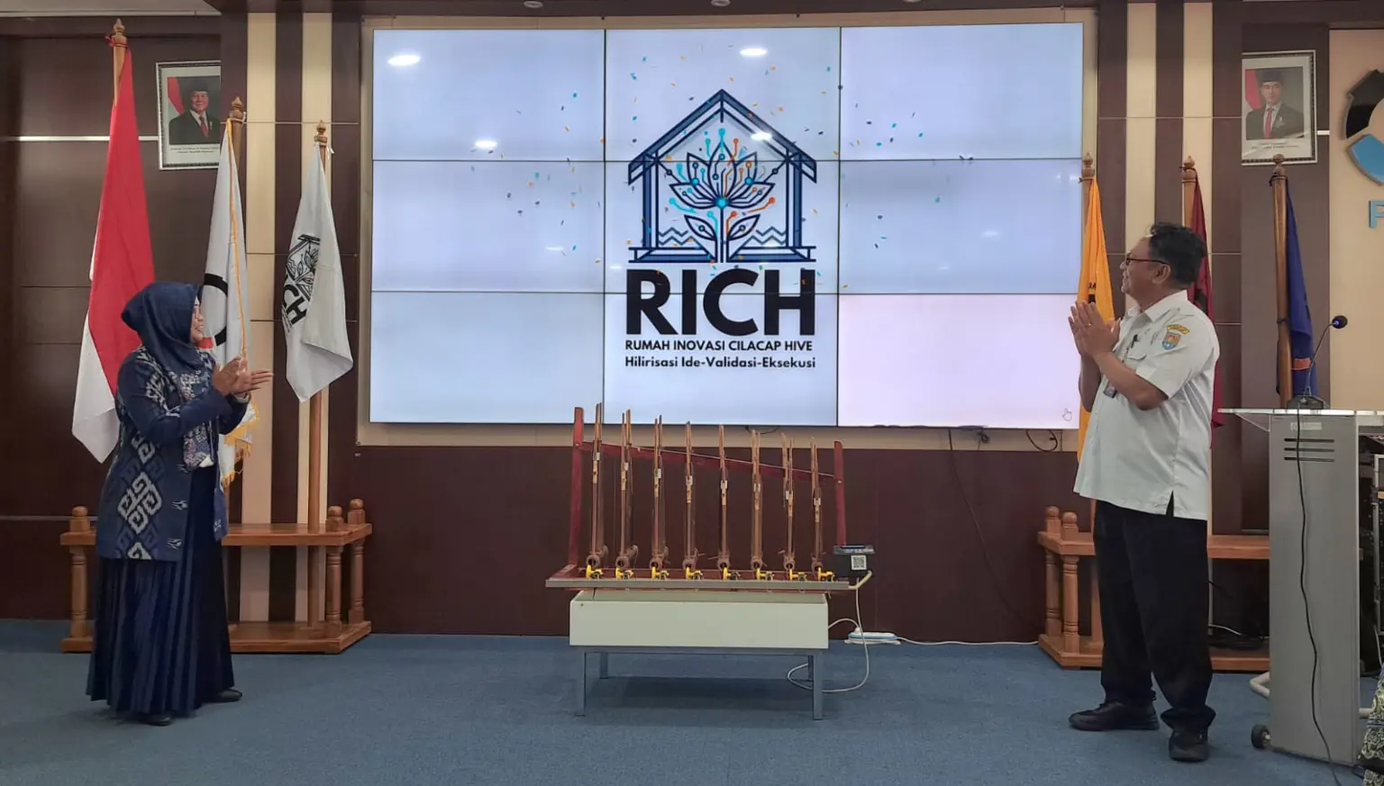 Peresmian Rumah Inovasi Cilacap HIVE atau RICH oleh Kepala Bappeda Cilacap. (Faiz Ardani).