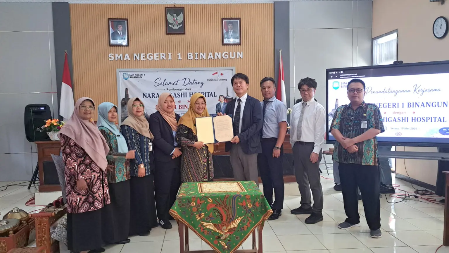 SMA Negeri 1 Binangun teken kerjasama dengan Nara Higashi Hospital Group Jepang. (Faiz Ardani).