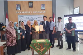 SMA Negeri 1 Binangun teken kerjasama dengan Nara Higashi Hospital Group Jepang. (Faiz Ardani).