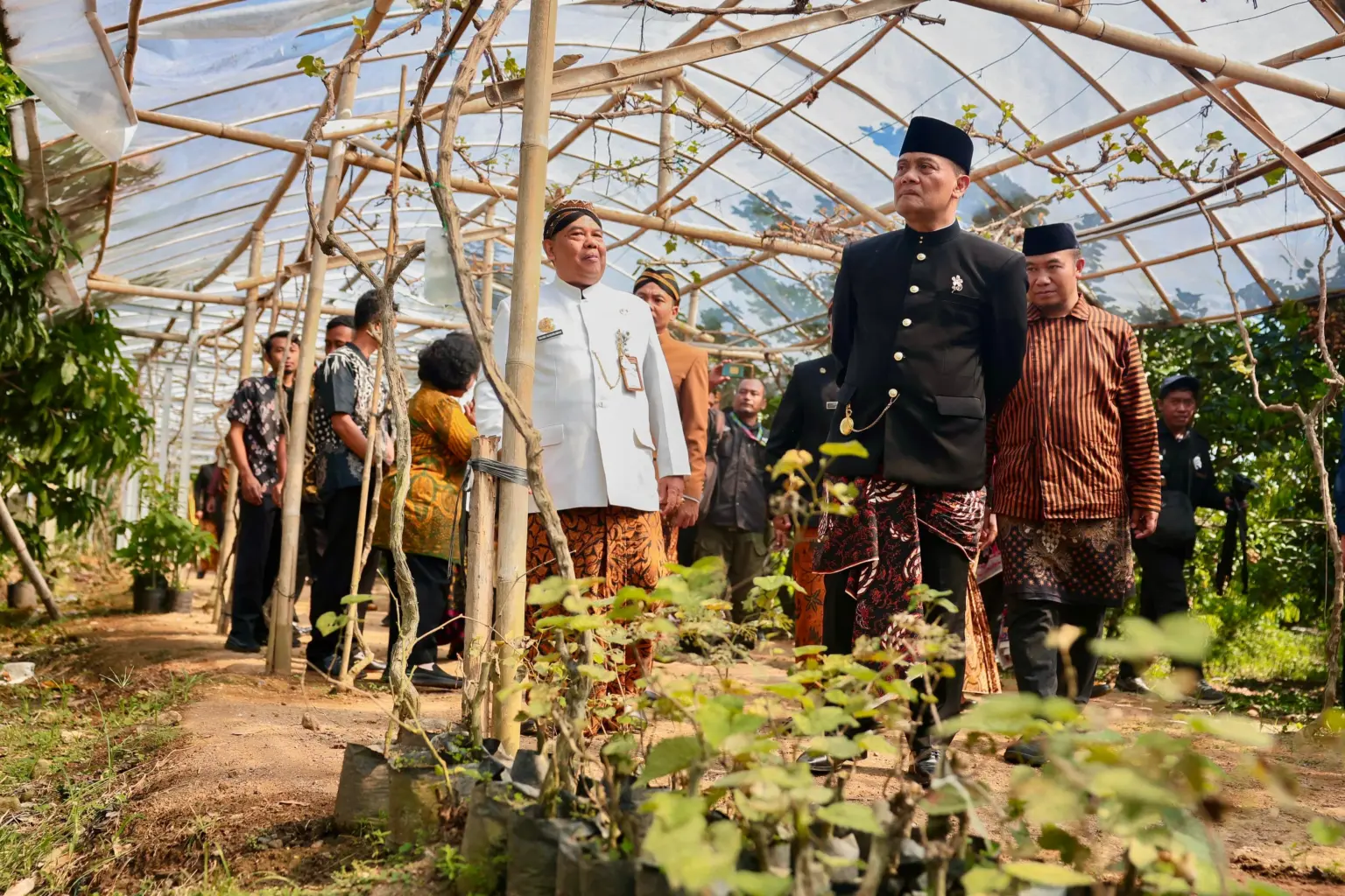 Gubernur mengunjungi sekolah tani