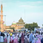 Ribuan Jemaah saoat Iduladha padari Alun-alun Banjarnegara