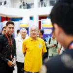 Kerja dan Perindustrian Banyumas, Wahyu Dewanto, saat membuka job fair di di Convention Hall Putra Sang Fajar Menara Teratai Purwokerto, Rabu (03/05/2026).