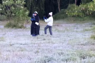 Bak negeri salju, hamparan embun es di dataran tinggi Dieng